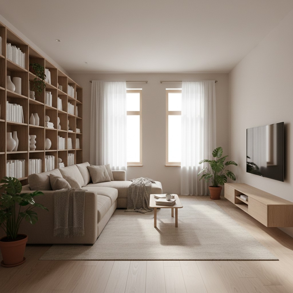 Organized living space listing